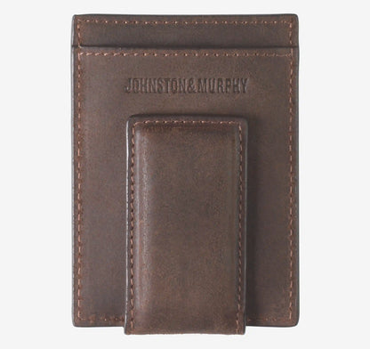 Rhodes Front Pocket Wallet - Brown Bomber Leather