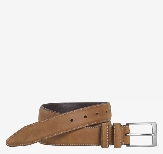 Distressed Casual Leather Belt - Brown