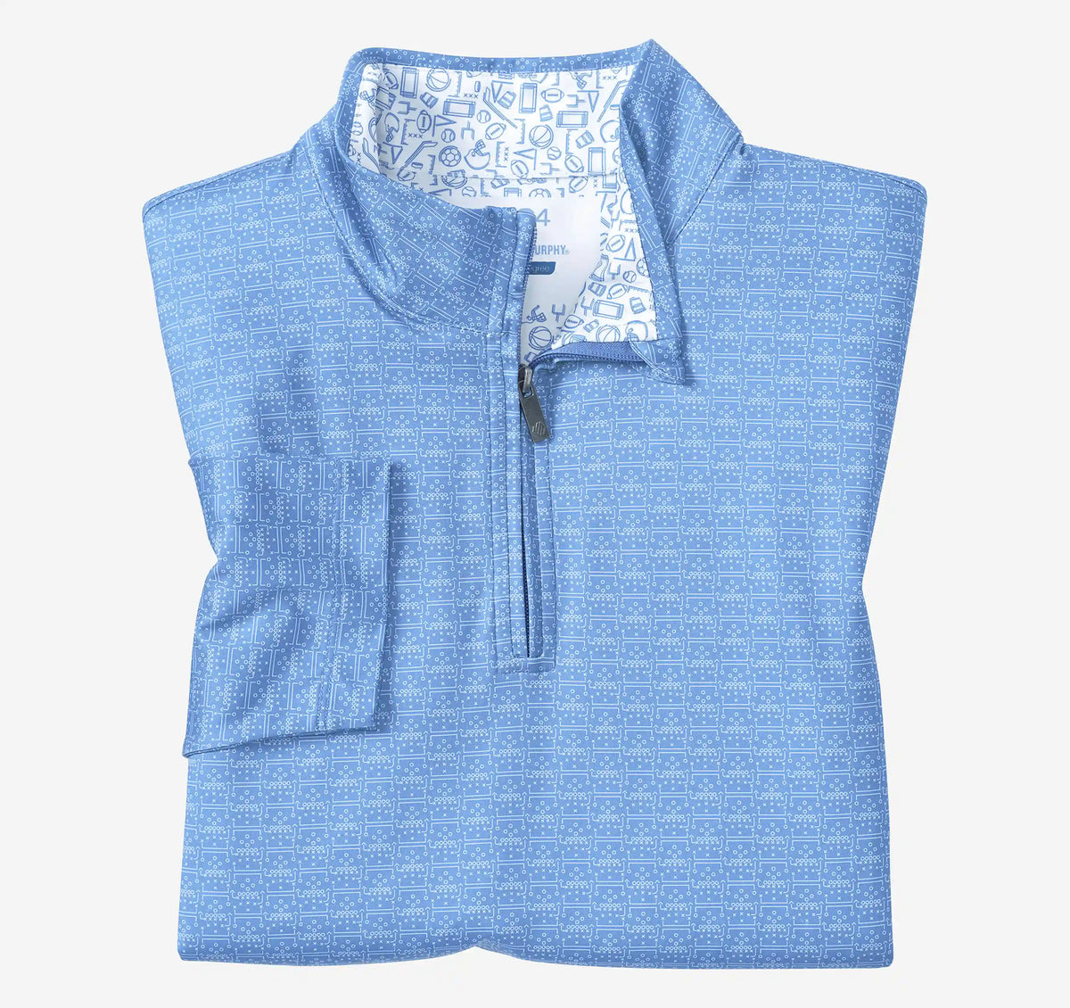 Game Day XC4® Plays Print Quarter-Zip - Light Blue
