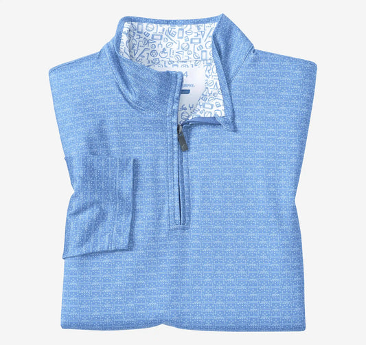 Game Day XC4® Plays Print Quarter-Zip - Light Blue