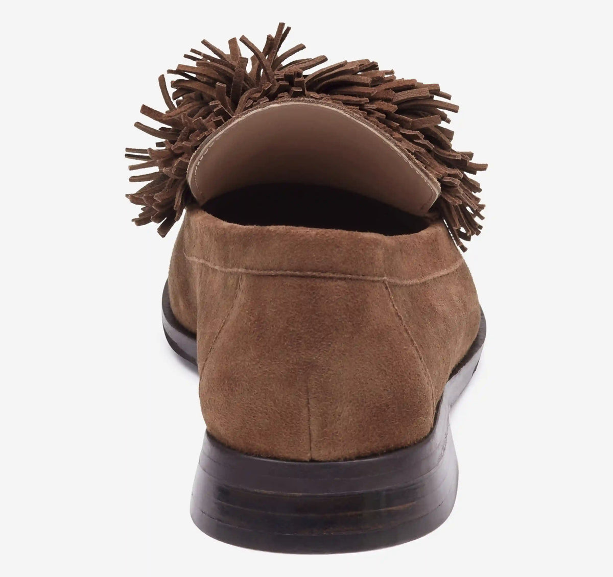 Gillian Pom-Pom Loafer - Brown Kid Suede