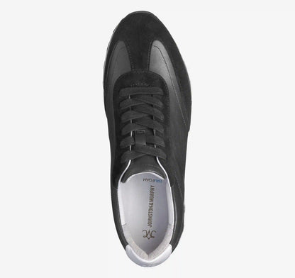 Piper T-Toe Lace-Up - Black Nappa Leather/Suede