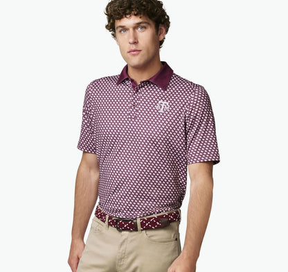 Collegiate XC+™ State Print Polo - Texas A&M - Maroon