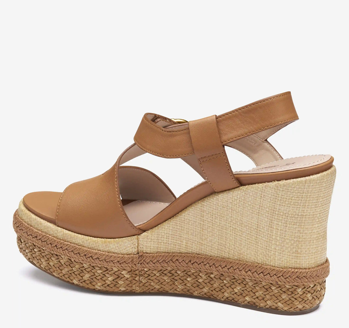 Addison Asymmetrical Wedge - Cognac Nappa Leather
