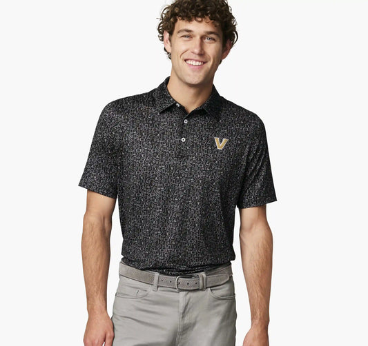 Collegiate XC+­™ Multi Sport Print Polo - Vanderbilt University - Black