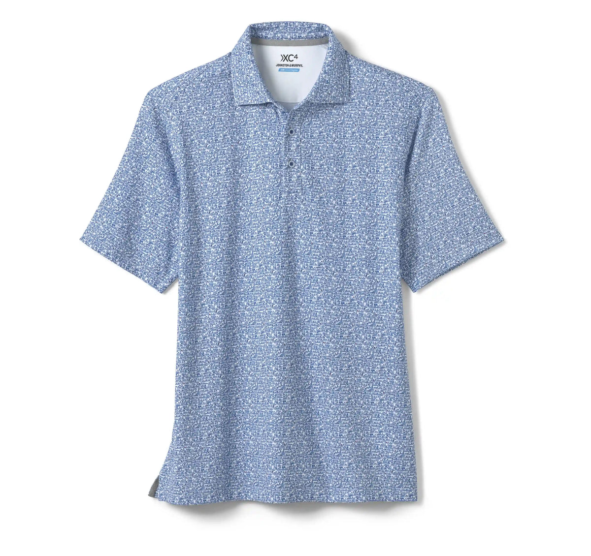 XC4® Performance Print Polos + Cool Degree® - White/Navy Boat
