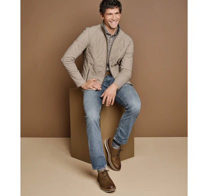 Quilted Full-Zip - Tan