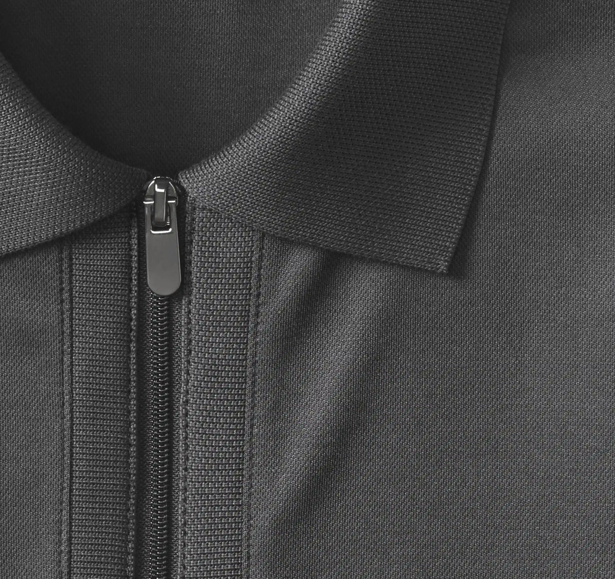 Cochran Long-Sleeve Zip Polo - Black