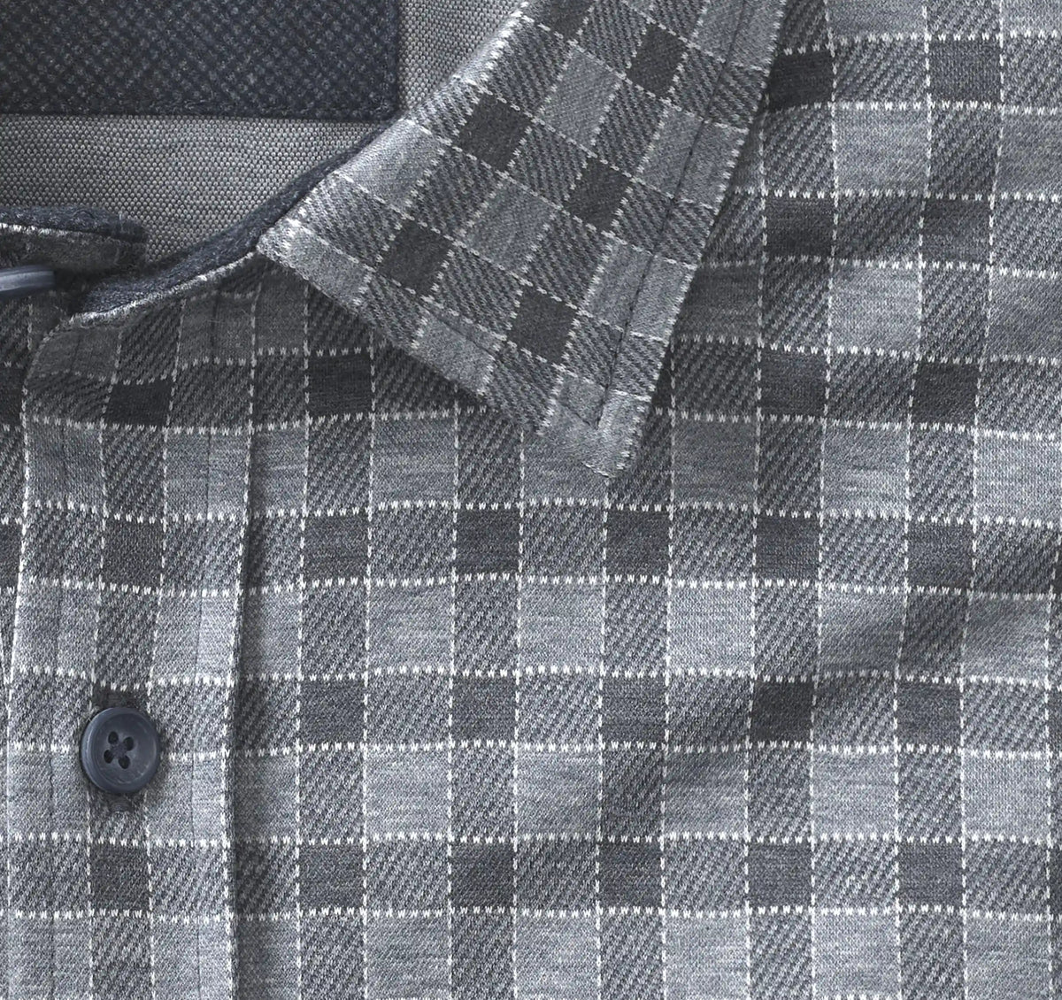 Eason Knit Shirt - Navy Gingham