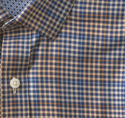 Ovation Non-Iron Dress Shirt - Tan Multi Glen Plaid