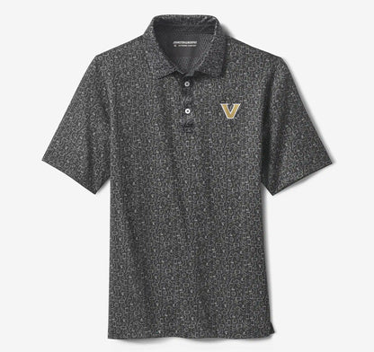 Collegiate XC+­™ Multi Sport Print Polo - Vanderbilt University - Black