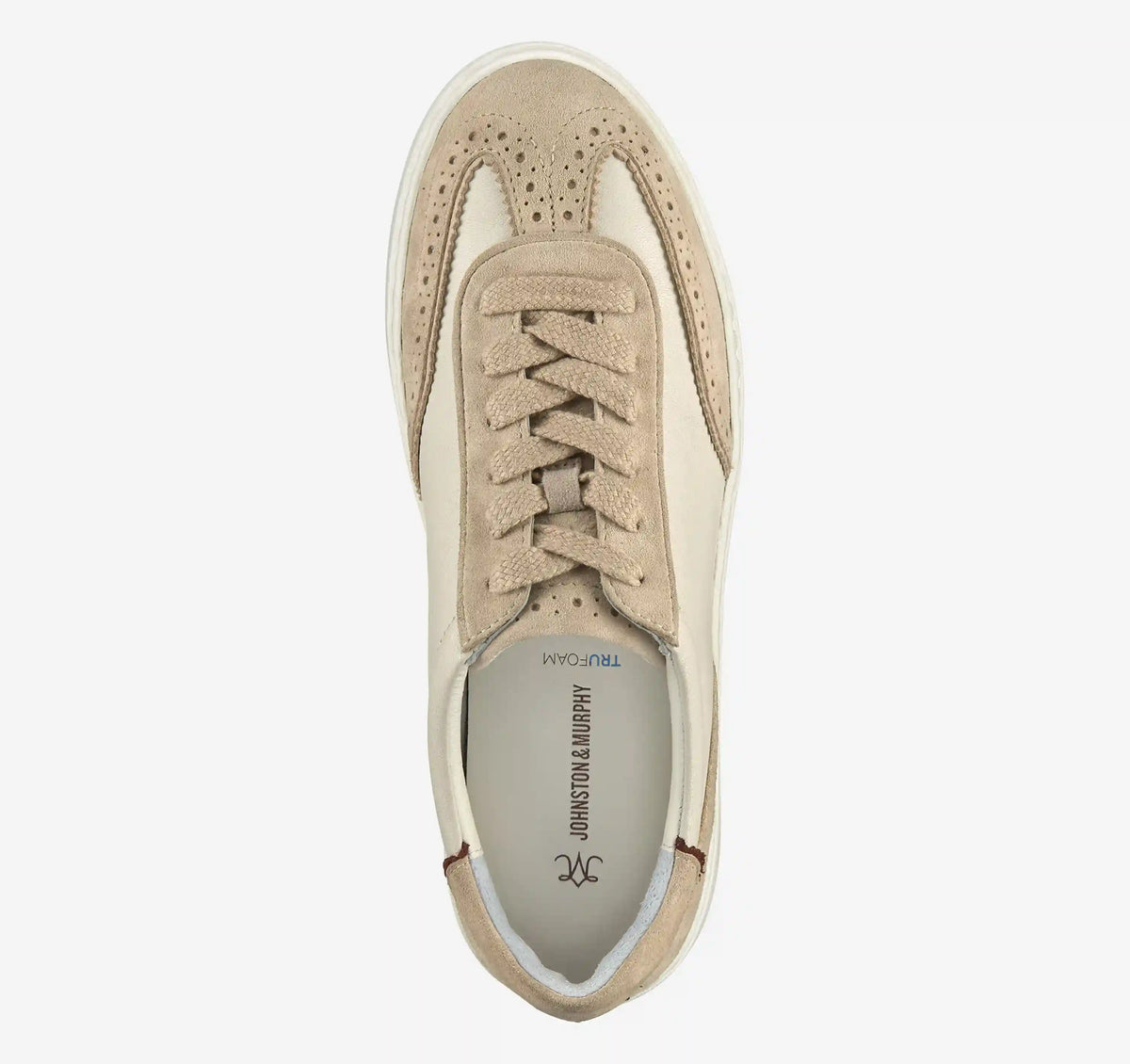 Cammie T-Toe Lace-Up - Bone Glove Leather/Sand Suede