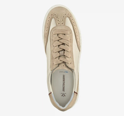 Cammie T-Toe Lace-Up - Bone Glove Leather/Sand Suede