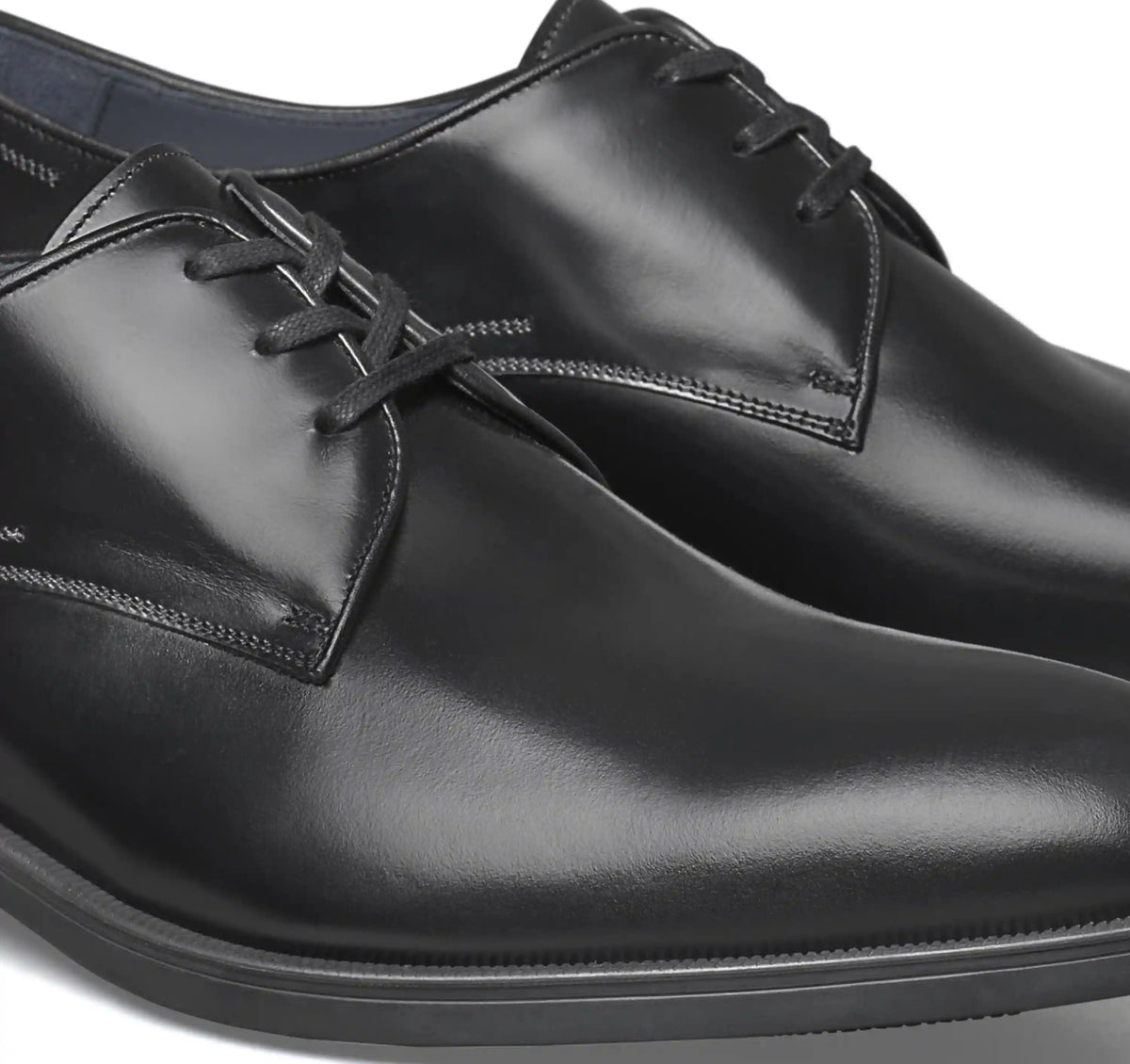 Flynch Plain Toe - Black Italian Calfskin