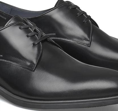 Flynch Plain Toe - Black Italian Calfskin
