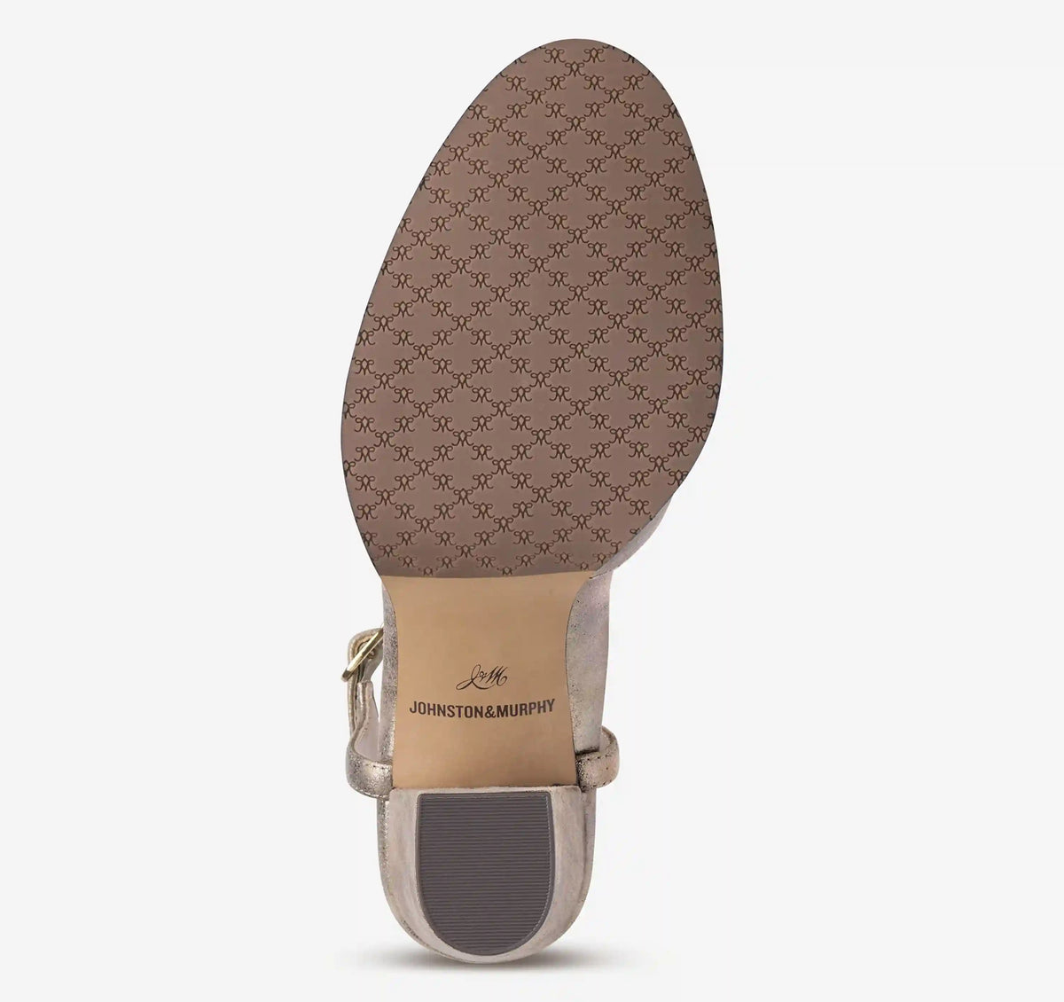 Amy T-Strap Pump - Taupe Metallic Italian Kid Suede