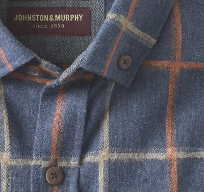 Neal Heathered Shirt - Blue Multi Two-Tone Windowpane