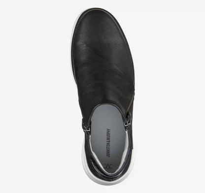 Emery Zip Bootie - Black Italian Washed Sheepskin