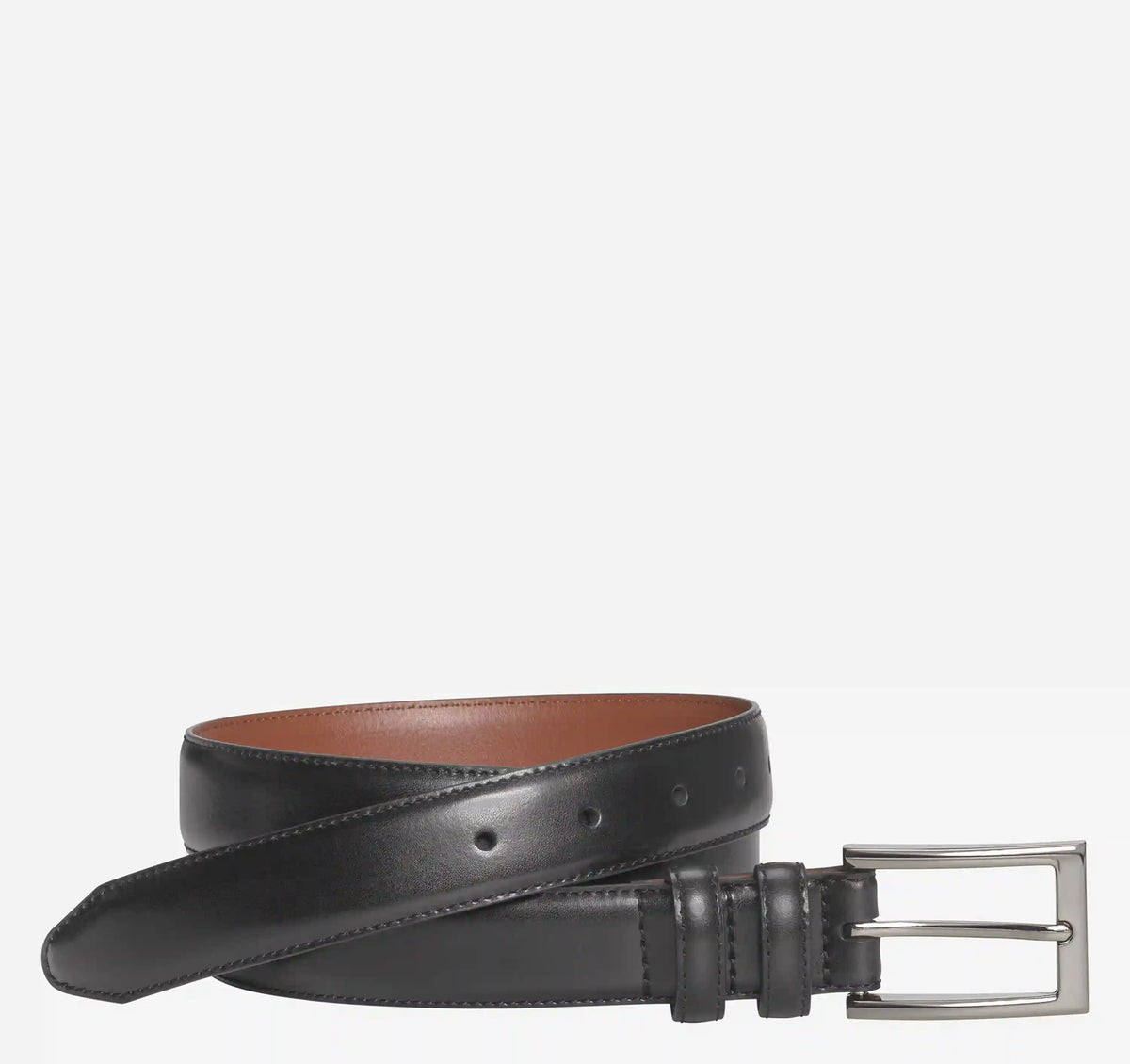 Double-Keeper Leather Belt - Black