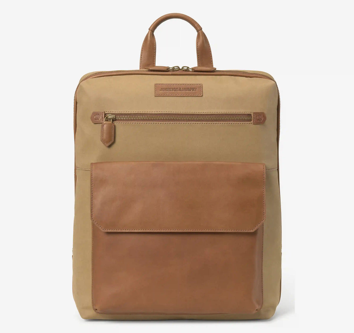 Rhodes Commuter Backpack - Camel Antique Cotton/Tan Full Grain