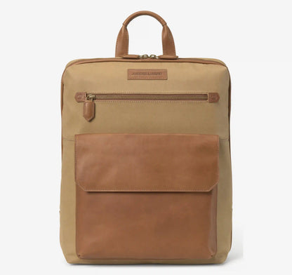 Rhodes Commuter Backpack - Camel Antique Cotton/Tan Full Grain