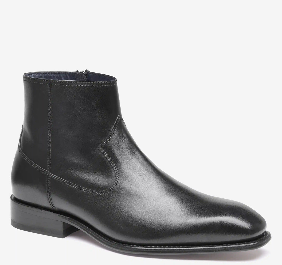 Ashton Inside-Zip Boot - Black Hand-Finished Full-Grain Leather