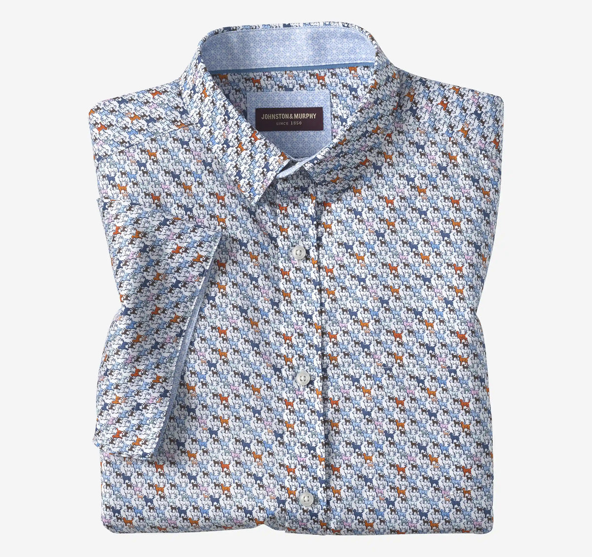 Logan Printed Short-Sleeve Shirt - White Multi Mini Lab