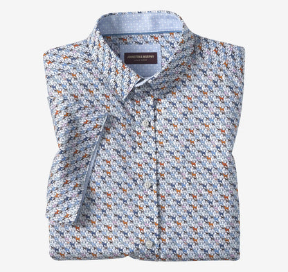 Logan Printed Short-Sleeve Shirt - White Multi Mini Lab