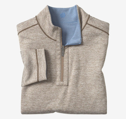 XC+™ Fusion Reversible Quarter-Zip - Light Blue/Tan