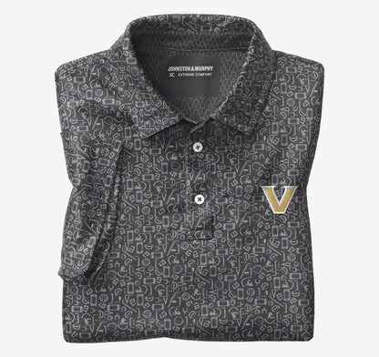Collegiate XC+­™ Multi Sport Print Polo - Vanderbilt University - Black
