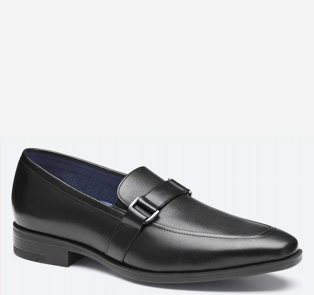 Gibbons Embossed Bit Loafer - Black Full-Grain Leather