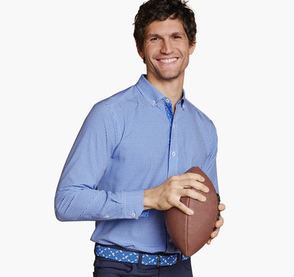 Game Day XC+™ Long-Sleeve Gingham Shirt - Royal