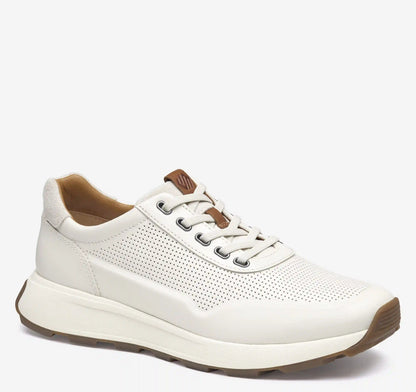 Douglas U-Throat Jogger - White Full-Grain Leather