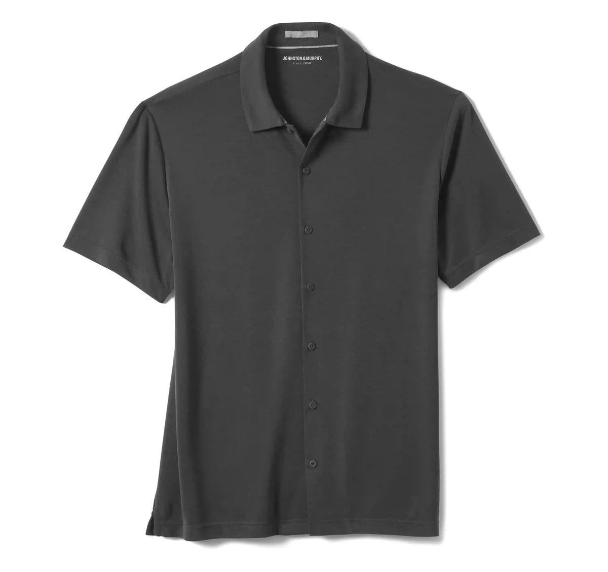 Vintage Birdseye Button-Front Shirt - Black