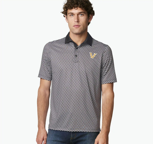 Collegiate XC+™ State Print Polo - Vanderbilt University - Black