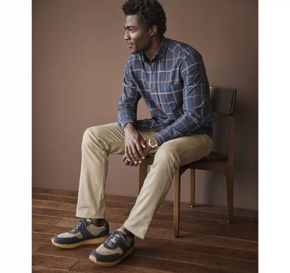 Neal Heathered Shirt - Blue Multi Two-Tone Windowpane