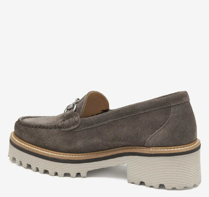 Emmalynn Bit Loafer - Dark Grey Suede