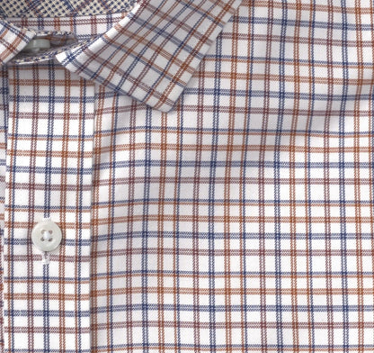 Ovation Non-Iron Dress Shirt - White Multi Tattersall Plaid