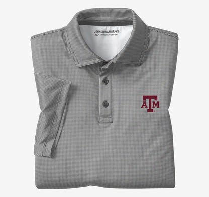 Collegiate XC+™ Gingham Polo - Texas A&M - Black Shirt