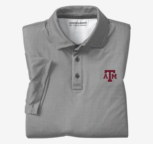 Collegiate XC+™ Gingham Polo - Texas A&M - Black Shirt