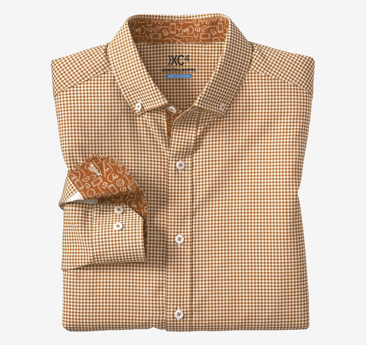 Game Day XC+™ Long-Sleeve Gingham Shirt - Rust