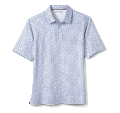 XC+™ Ace Performance Polo - White/Light Blue Dash Dot