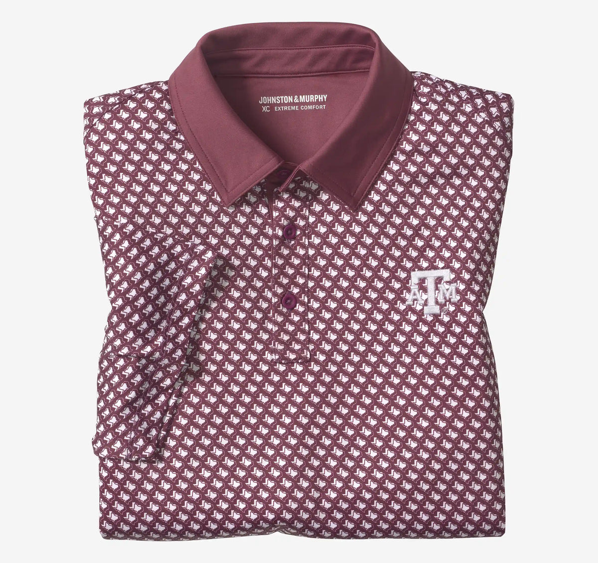 Collegiate XC+™ State Print Polo - Texas A&M - Maroon