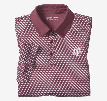 Collegiate XC+™ State Print Polo - Texas A&M - Maroon