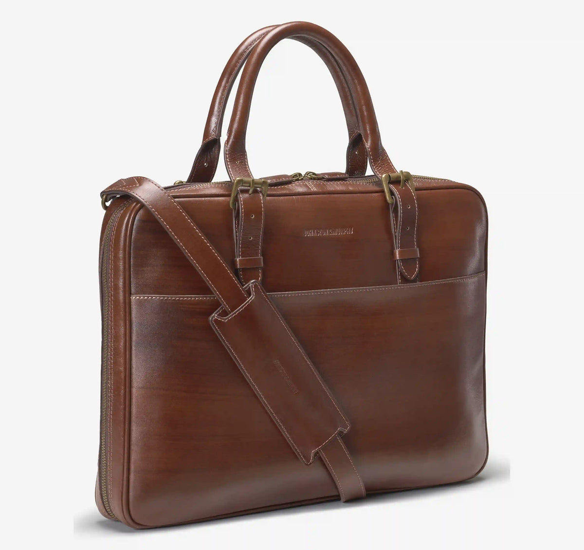 Whitmore Hand-Painted Briefcase - Brown