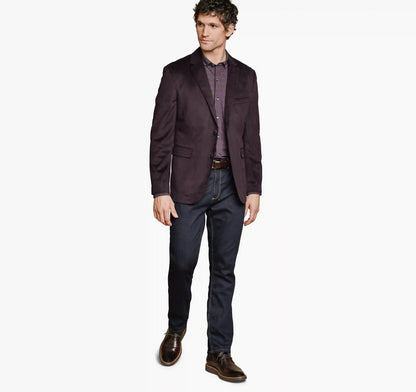 Printed Plush 175th Anniversary Blazer - Burgundy
