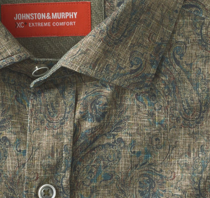 XC+™ Motion Long-Sleeve Print Knit Shirt - Olive Paisley