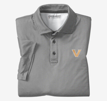 Collegiate XC+™ Gingham Polo - Vanderbilt University - Black Shirt