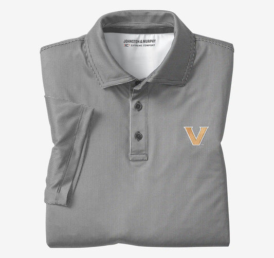 Collegiate XC+™ Gingham Polo - Vanderbilt University - Black Shirt
