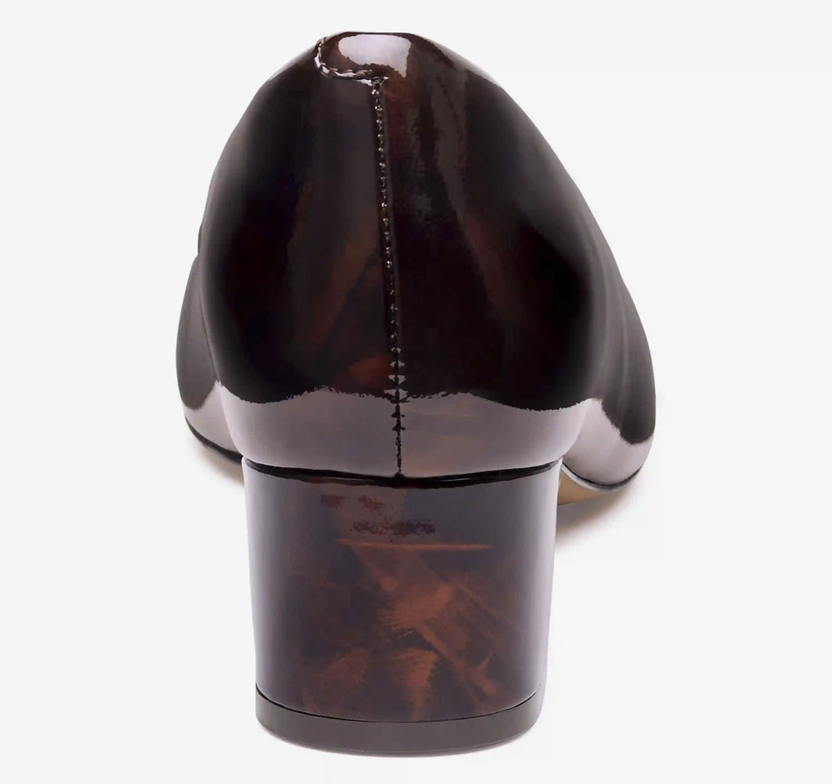 Sienna Ornamental Pump - Dark Brown Brushed Italian Patent Leather